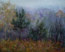 Картина, пейзаж, масло: "Осенний лес"